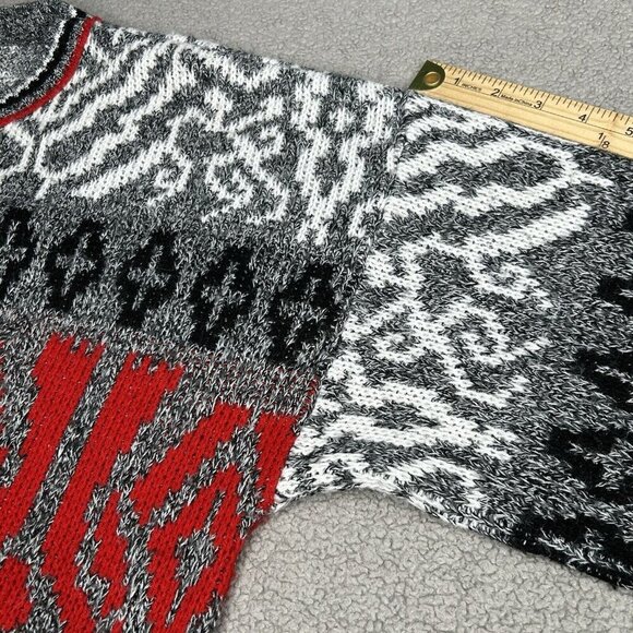 Vintage London Fog Sweater Mens Medium Aztec Geometric Knit Pullover 90s USA - Picture 7 of 11
